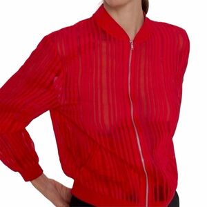ZARA Red Sheer Jacket